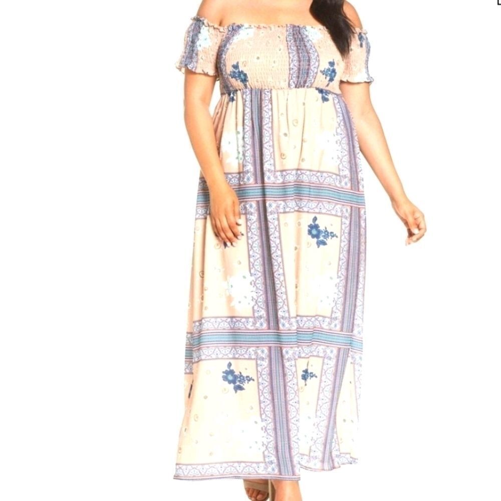 NWT GLAMOROUS CURVE OFF SHOULDER DRESS SZ.16